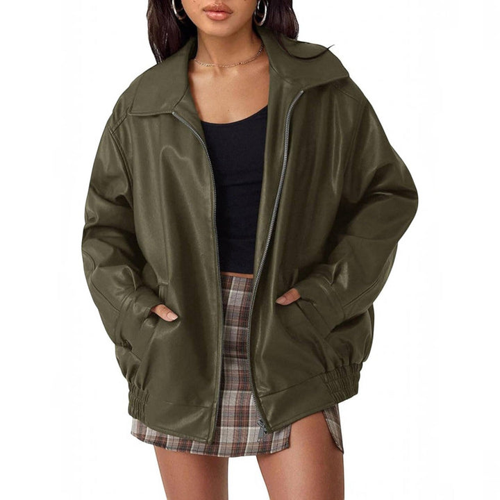 Judith | Cozy Oversized Boyfriend Moto Leather Jacket