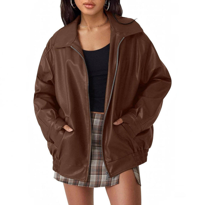 Judith | Cozy Oversized Boyfriend Moto Leather Jacket