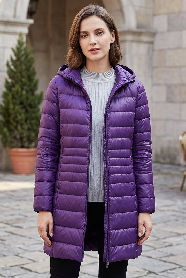 Judy | Hooded Quilted Longline Puffer Jacket