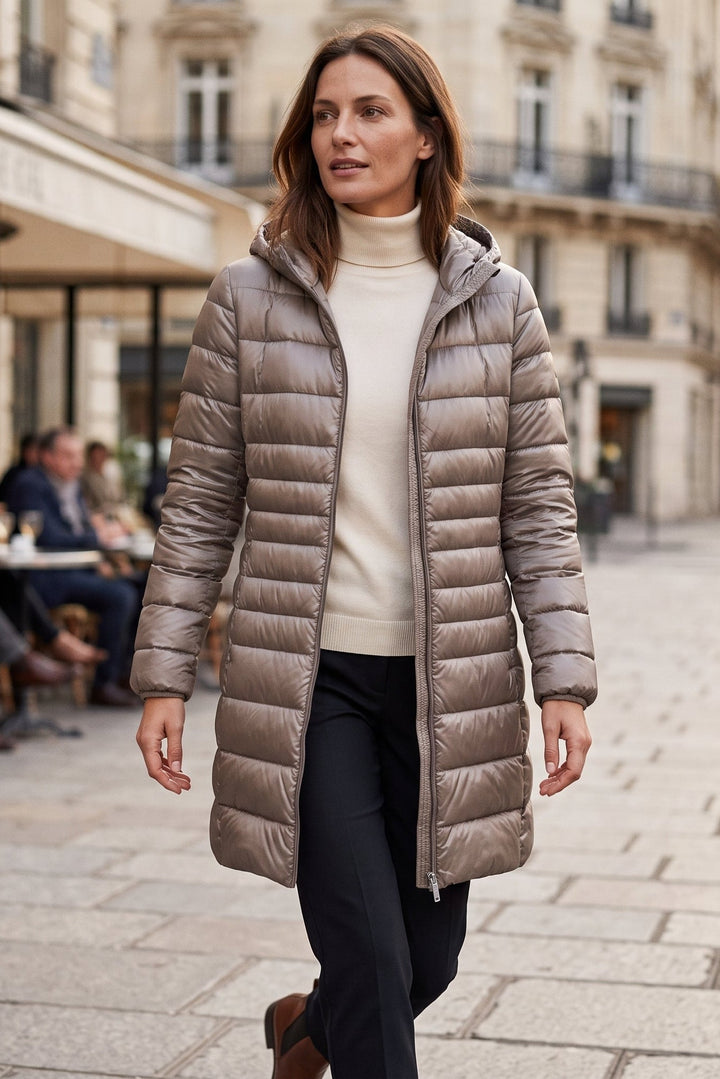 Judy | Hooded Quilted Longline Puffer Jacket