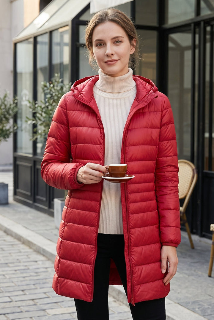 Judy | Hooded Quilted Longline Puffer Jacket