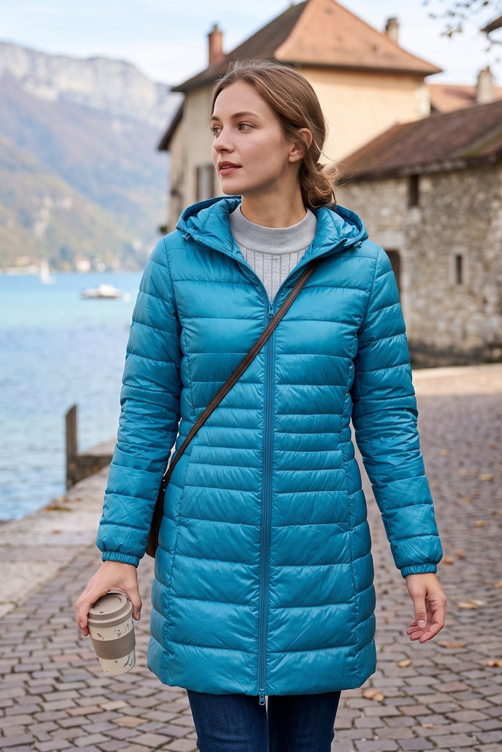 Judy | Hooded Quilted Longline Puffer Jacket
