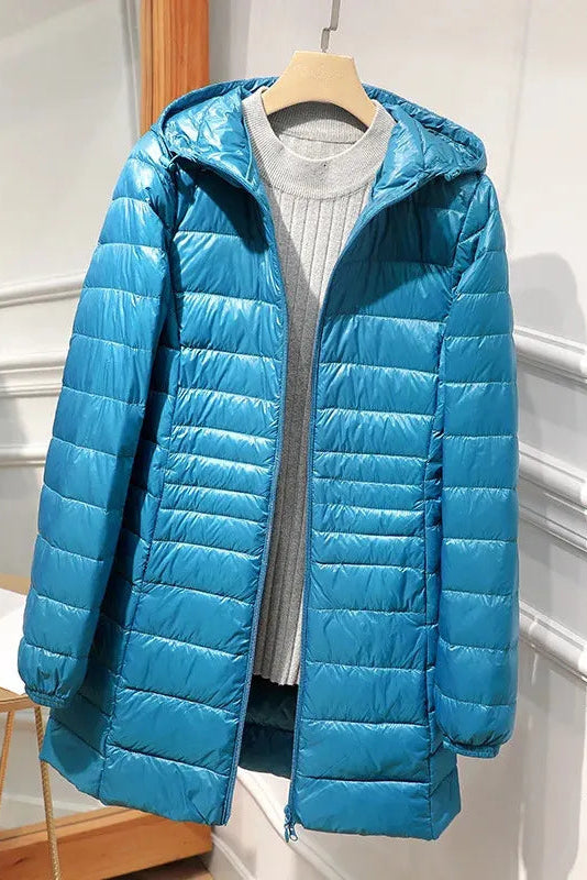Judy | Hooded Quilted Longline Puffer Jacket