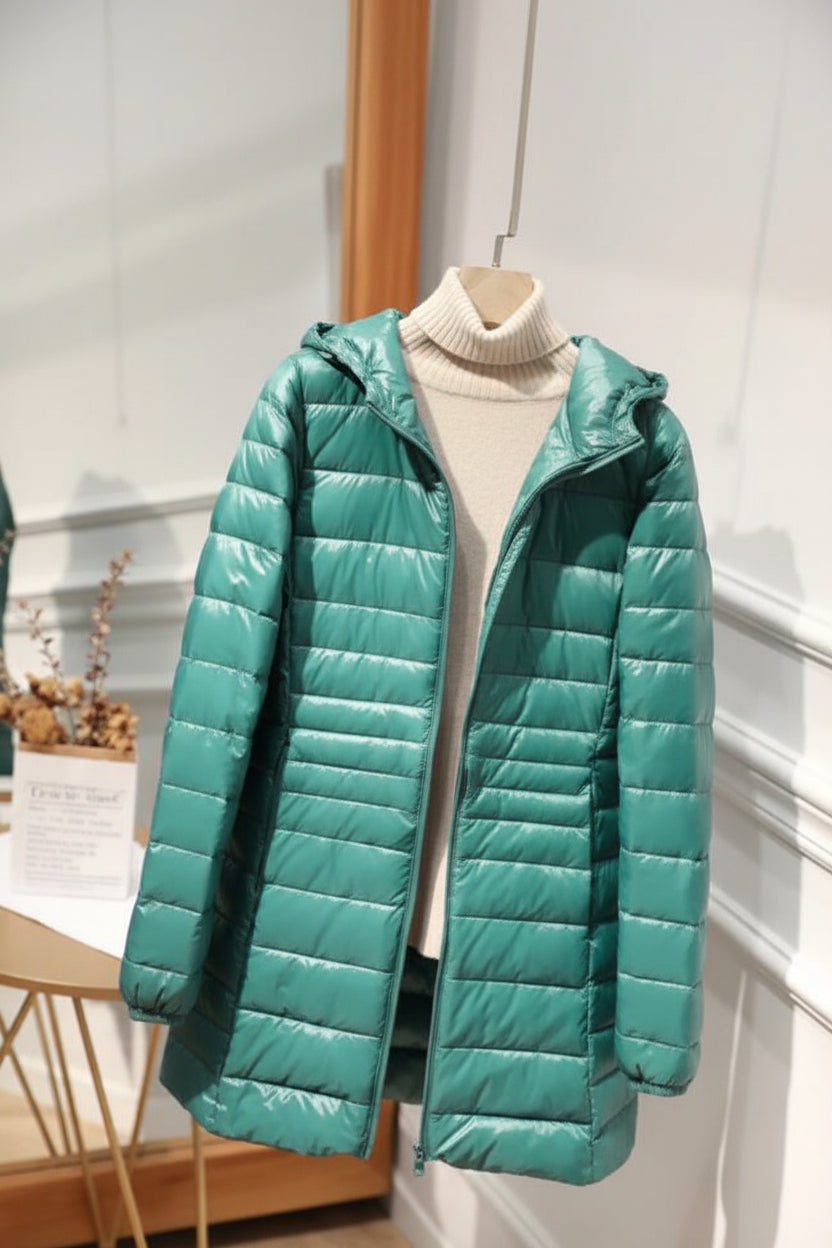 Judy | Hooded Quilted Longline Puffer Jacket