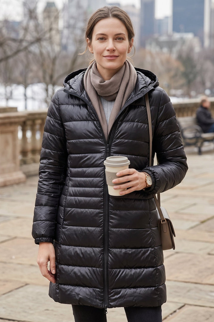 Judy | Hooded Quilted Longline Puffer Jacket