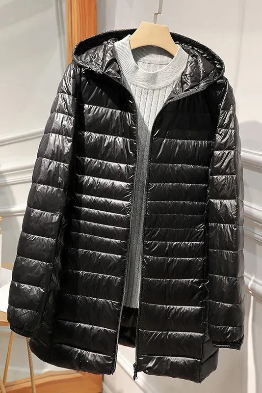 Judy | Hooded Quilted Longline Puffer Jacket