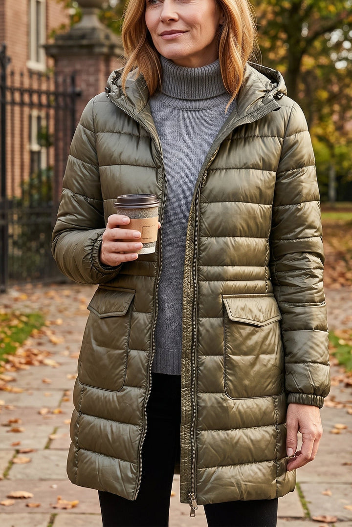 Judy | Hooded Quilted Longline Puffer Jacket
