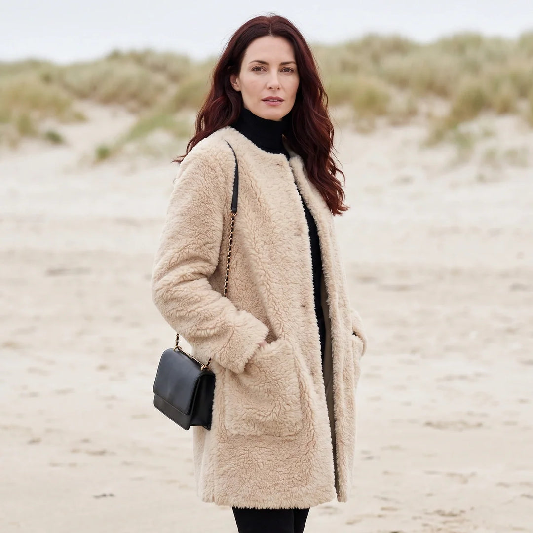 Judy | Relaxed Longline Sherpa Jacket Women
