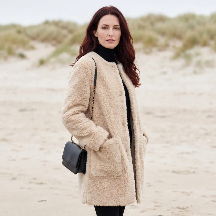 Judy | Relaxed Longline Sherpa Jacket Women