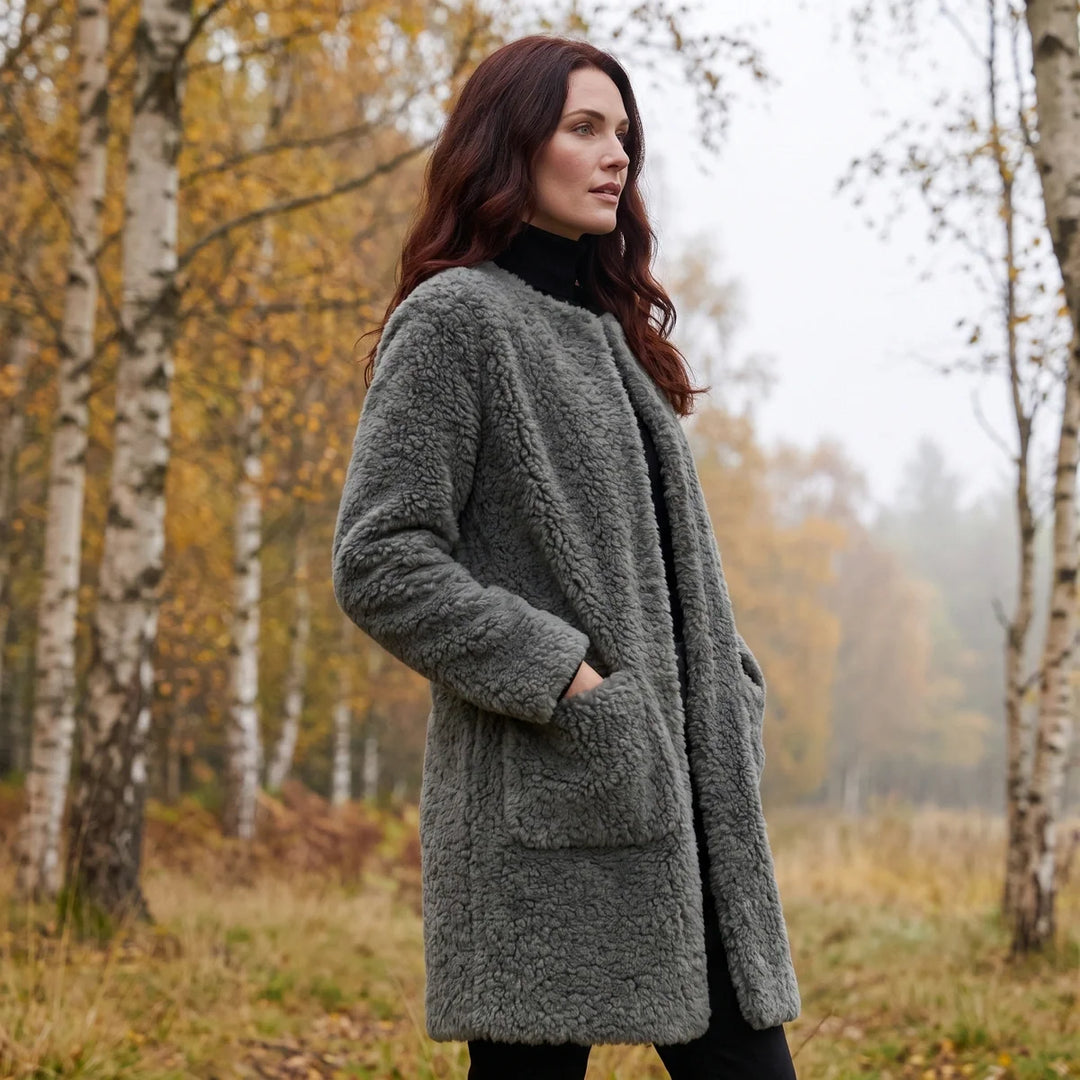 Judy | Relaxed Longline Sherpa Jacket Women