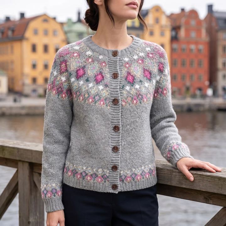 Julia | Classic Fair Isle Christmas Sweater Women Cardigan