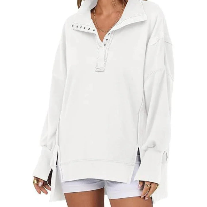 Julia | Classic High-Low Oversized Sweatshirt with Split Hem