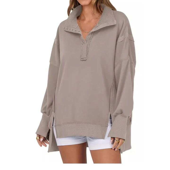 Julia | Classic High-Low Oversized Sweatshirt with Split Hem