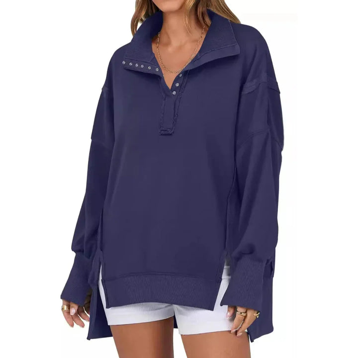Julia | Classic High-Low Oversized Sweatshirt with Split Hem