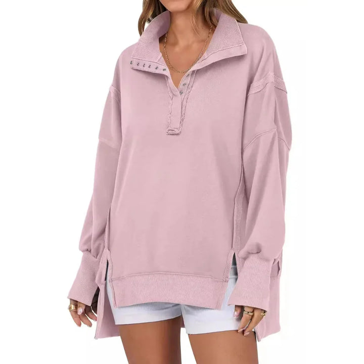 Julia | Classic High-Low Oversized Sweatshirt with Split Hem