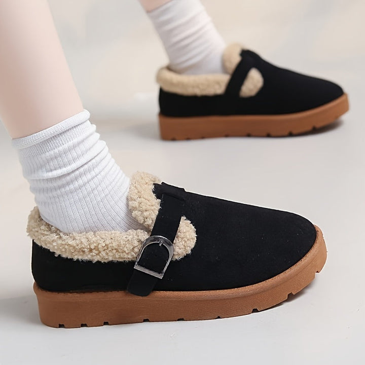 Julie | Chic Buckle Strap Winter Snow Boots