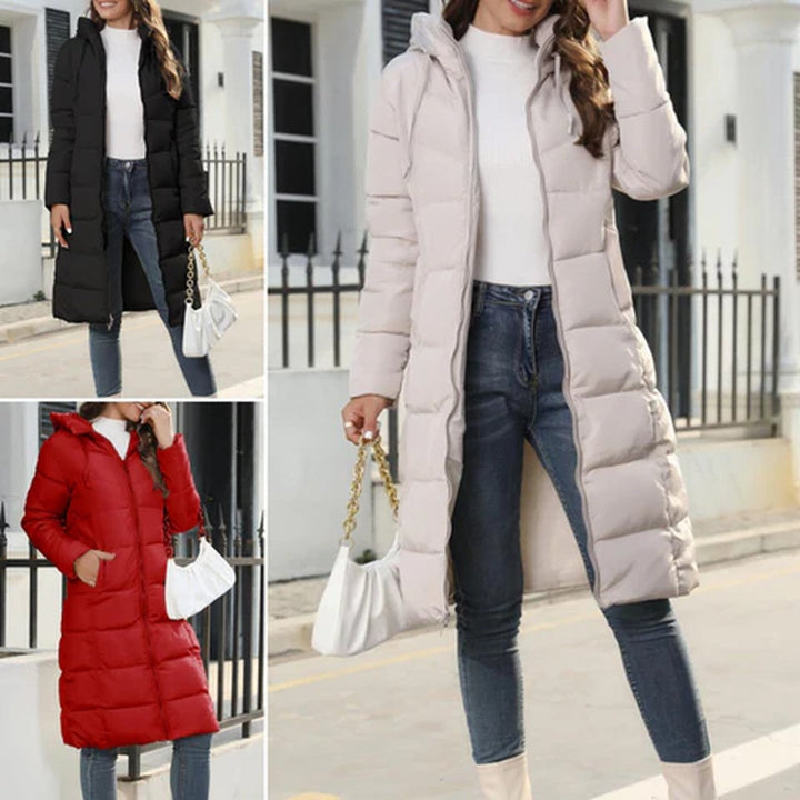 Julie | Classic Long Hooded Puffer Winter Coat