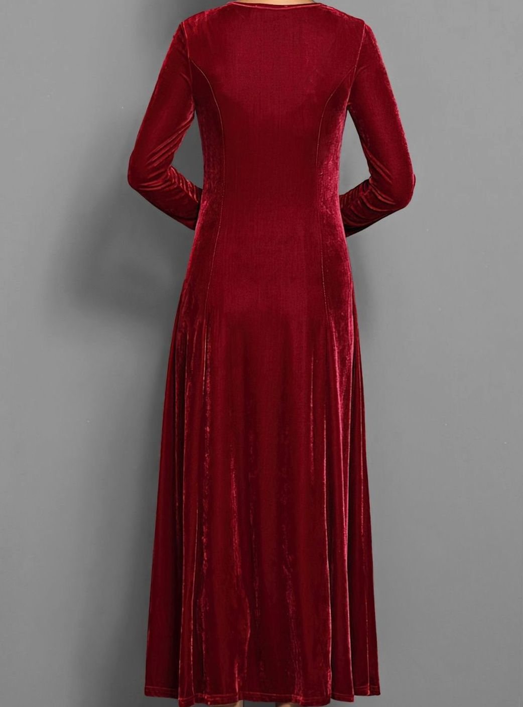 Julie | Effortless Long Sleeve A-Line Maxi Christmas Dress
