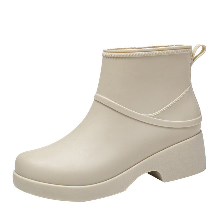 Kathryn | Elegant Waterproof Platform Rain Boots with Pull Tab