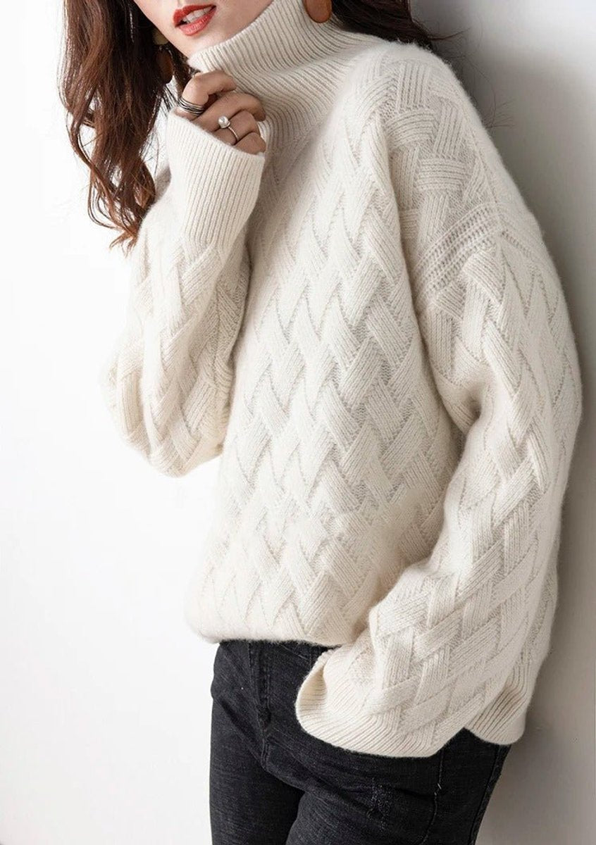Kathryn | Sophisticated Oversized Cable Knit Turtleneck Sweater