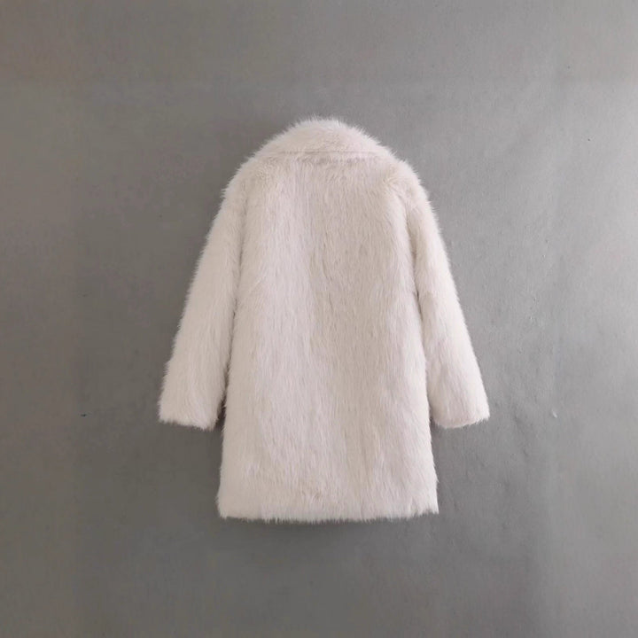 Kelly | Graceful Shawl Collar Cropped Fur Coat