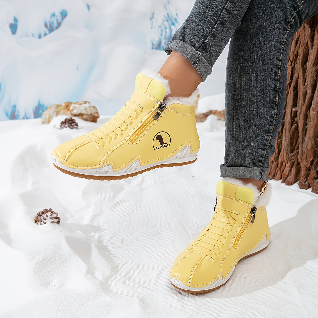 Kimberly | Lace-Up Side-Zip Ankle Snow Boots