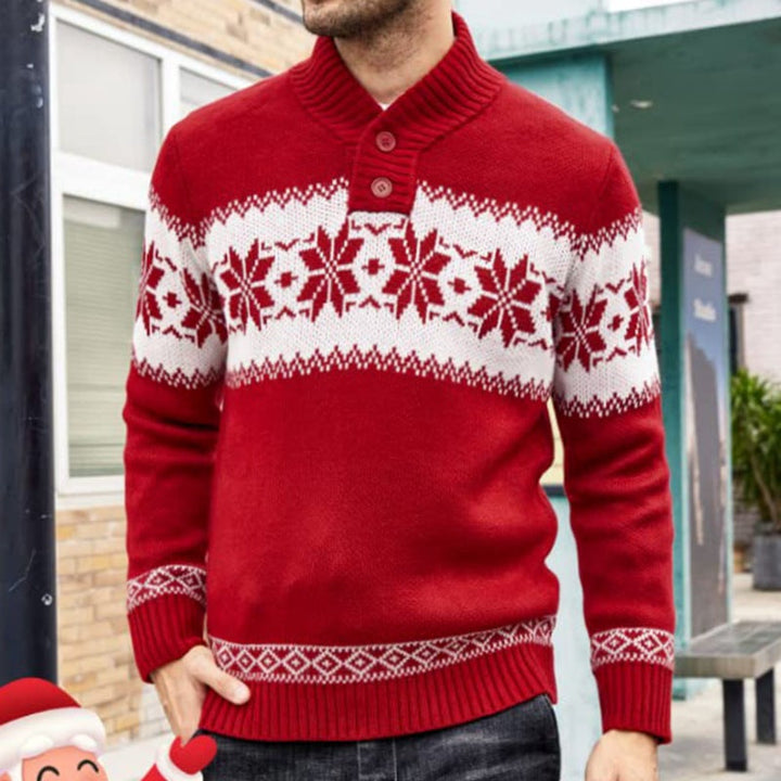 Kyle | Fair Isle Snowflake Mens Christmas Sweater