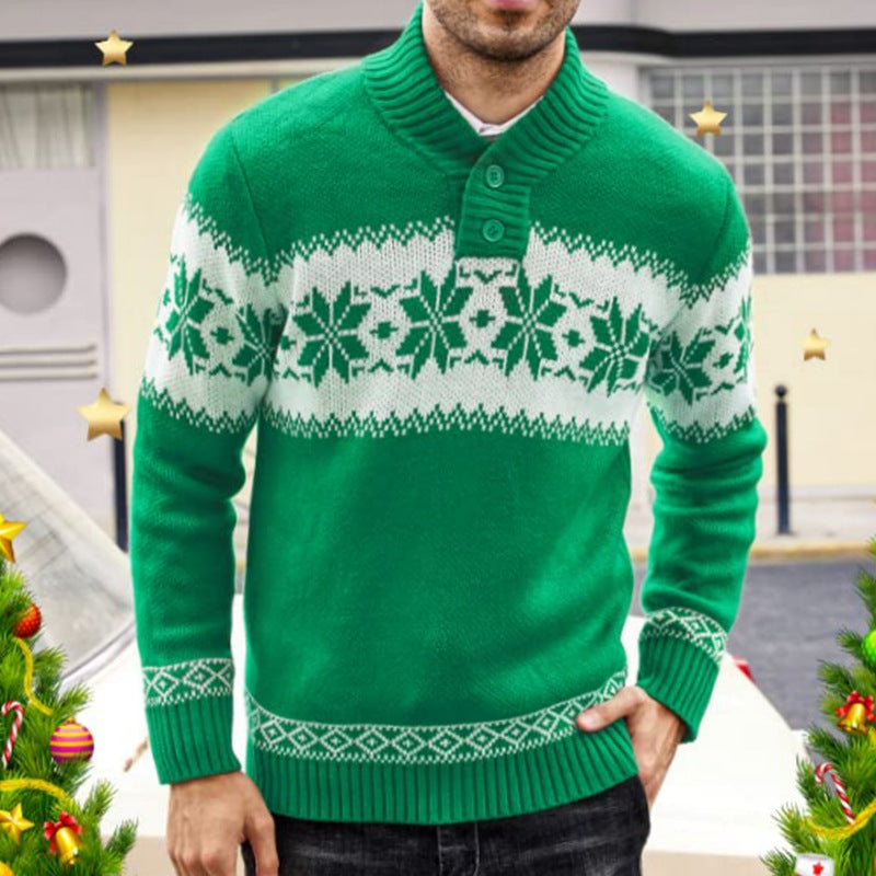 Kyle | Fair Isle Snowflake Mens Christmas Sweater