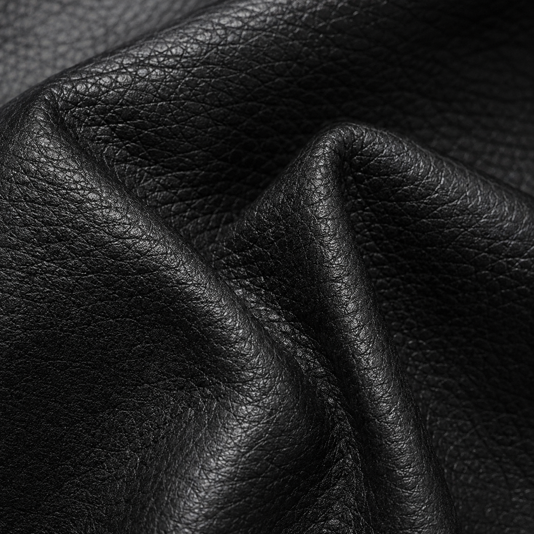 Kyle | Relaxed Cropped Leather Bomber Jacket