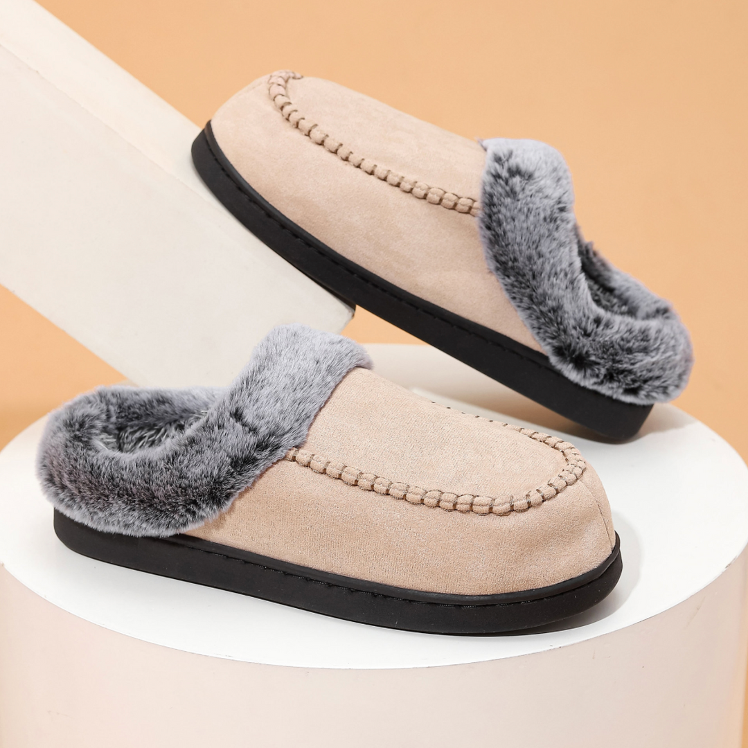 Larry | Classic Cozy Fuzzy Moccasin Slippers