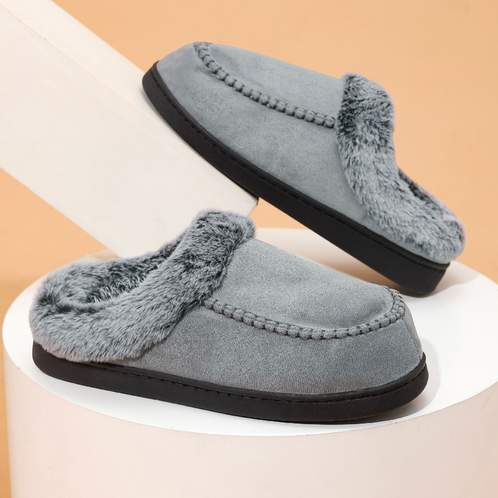 Larry | Classic Cozy Fuzzy Moccasin Slippers