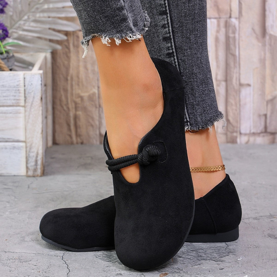 Laura | Cozy Knotted Ballerina Flat Slippers