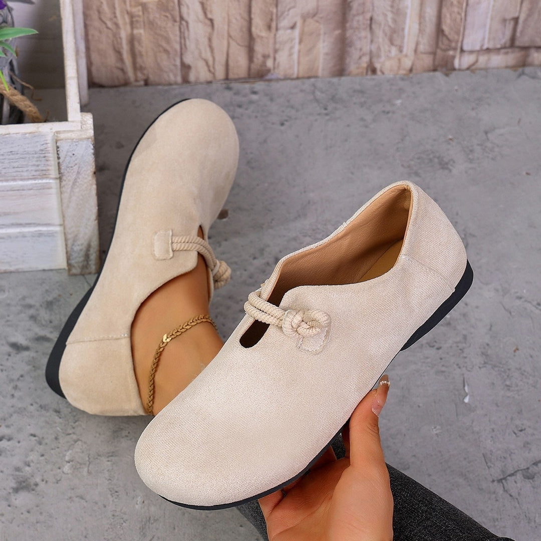 Laura | Cozy Knotted Ballerina Flat Slippers