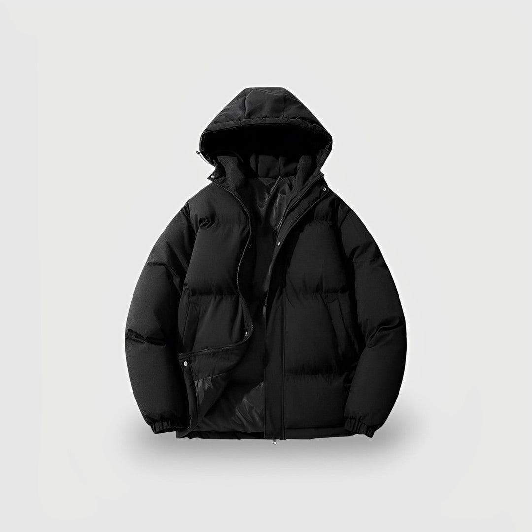 Laura | Graceful Hooded Zip-Up Puffer Jacket with Drawstring Hem