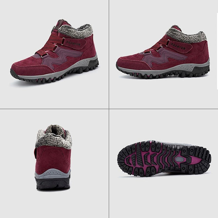 Laura | Plush-Lined Ankle Snow Boots with Straps