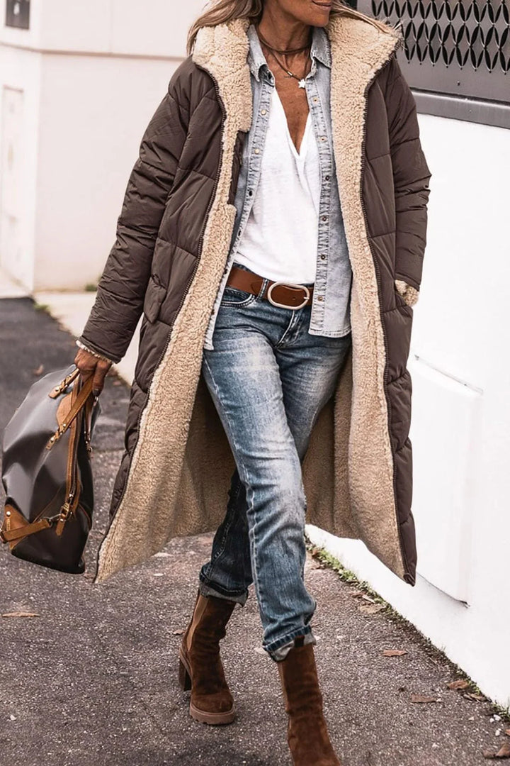 Laura | Refined Reversible Hooded Long Winter Coat
