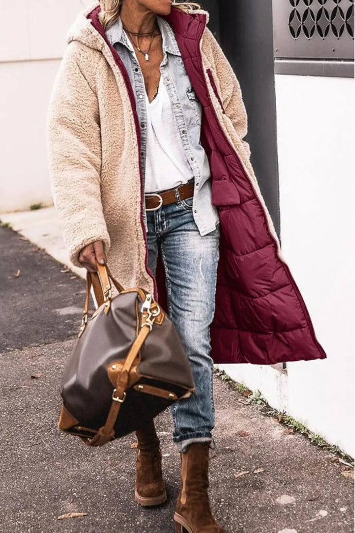 Laura | Refined Reversible Hooded Long Winter Coat