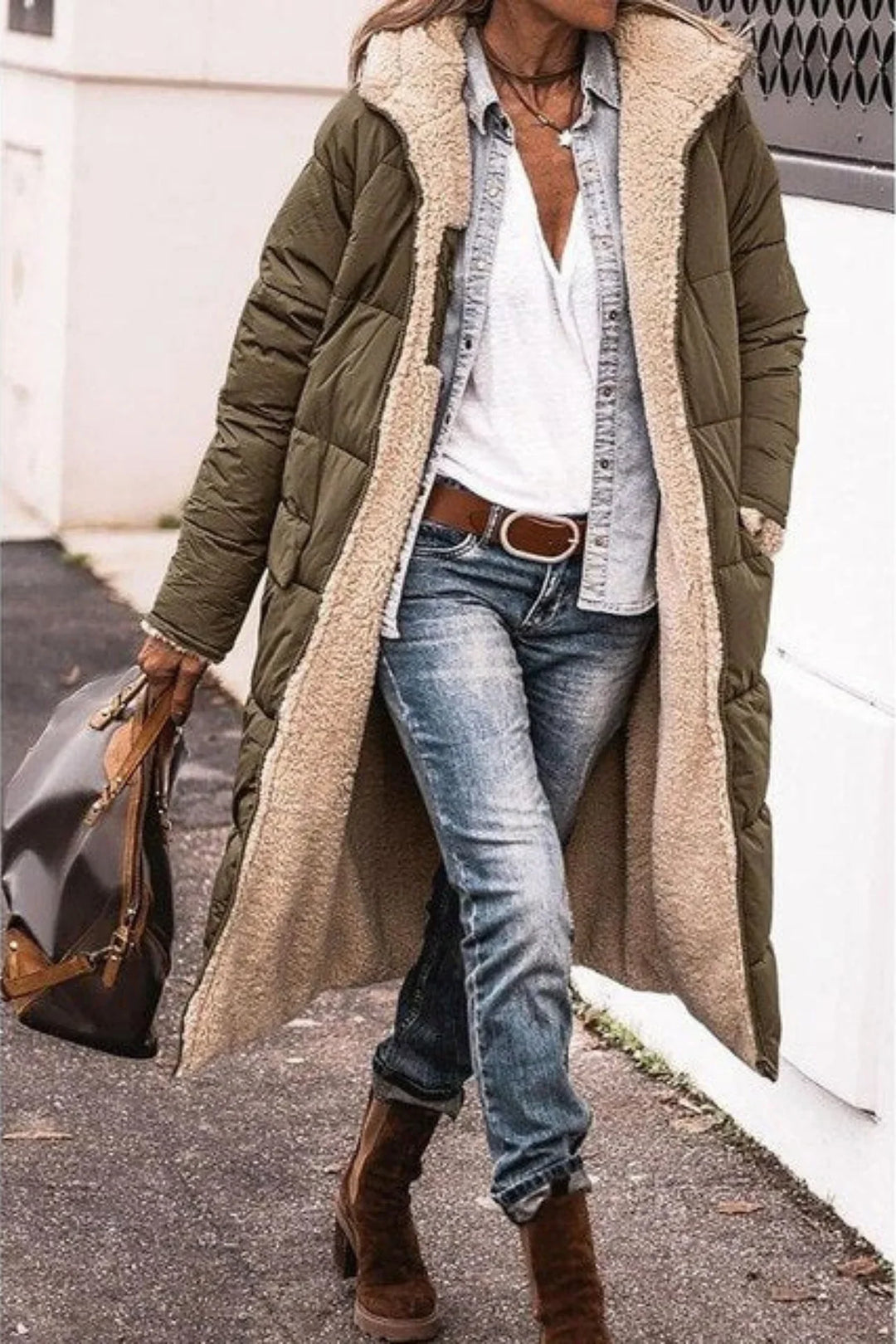 Laura | Refined Reversible Hooded Long Winter Coat