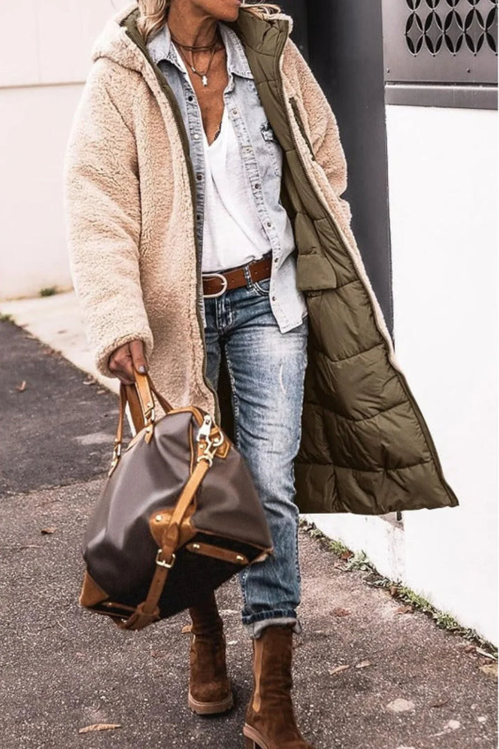 Laura | Refined Reversible Hooded Long Winter Coat