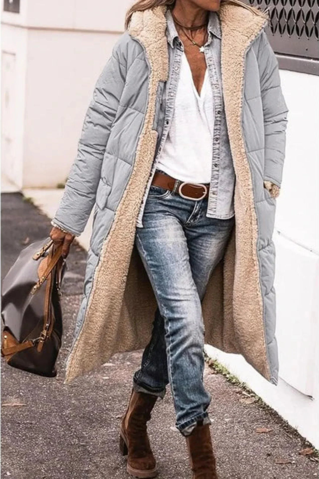 Laura | Refined Reversible Hooded Long Winter Coat