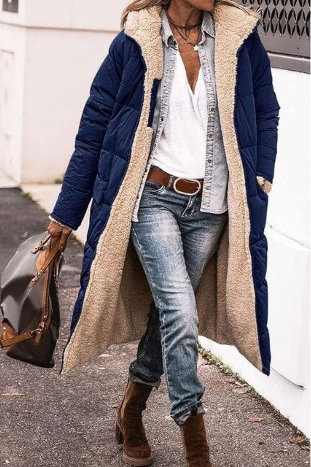 Laura | Refined Reversible Hooded Long Winter Coat