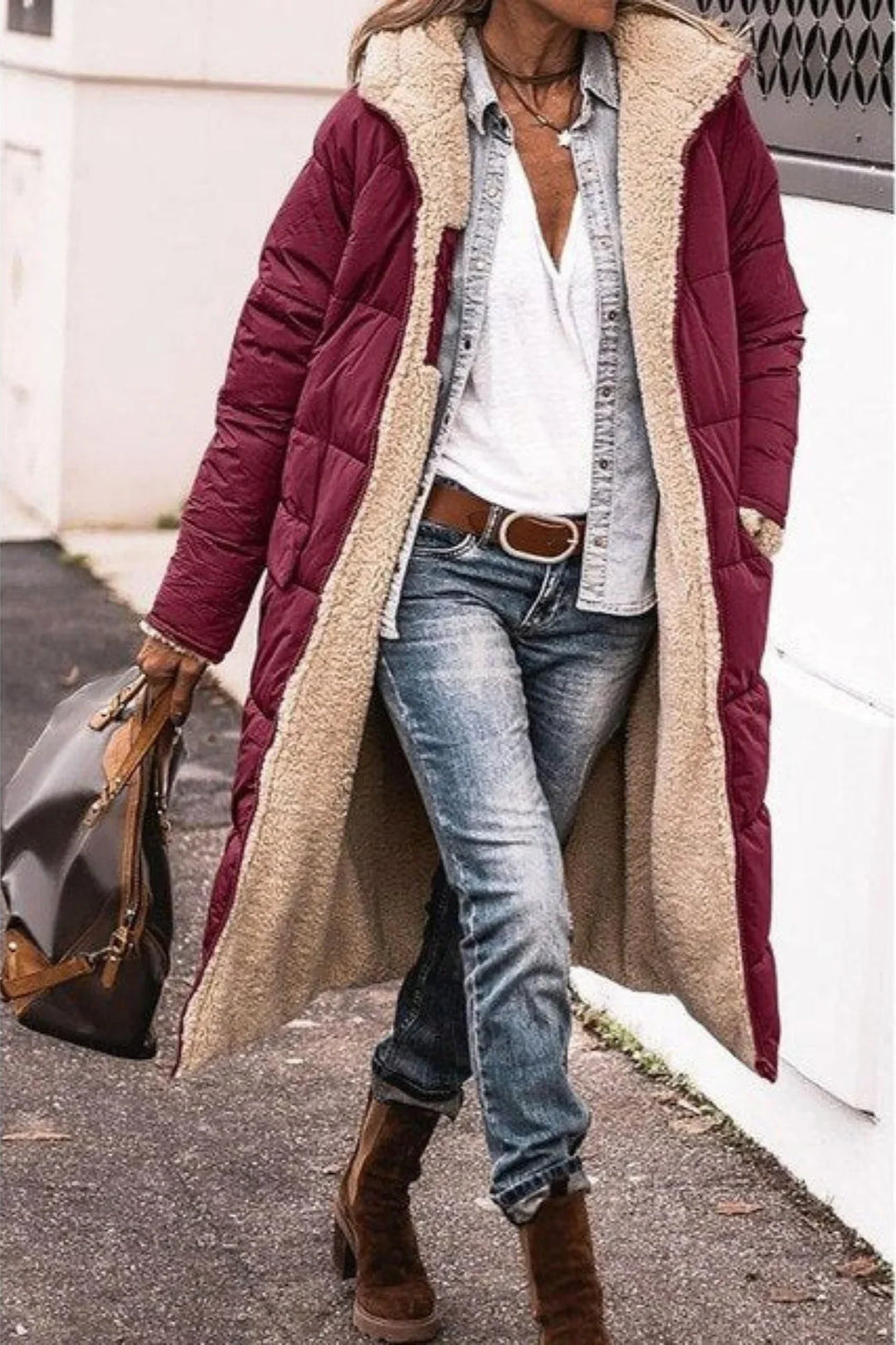 Laura | Refined Reversible Hooded Long Winter Coat
