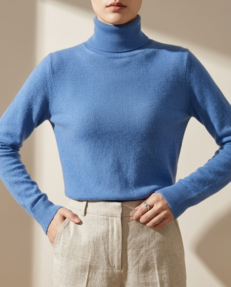 Lisa | Refined Fitted Long Sleeve Turtleneck Sweater