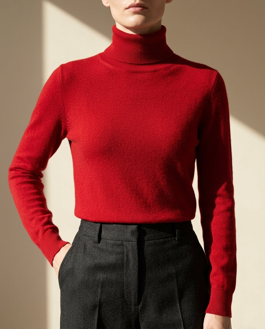 Lisa | Refined Fitted Long Sleeve Turtleneck Sweater