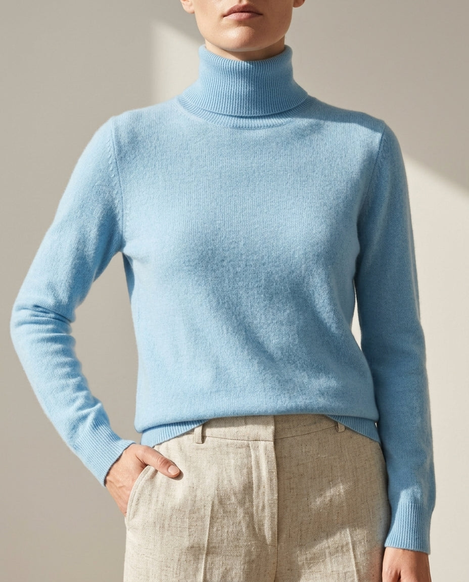 Lisa | Refined Fitted Long Sleeve Turtleneck Sweater