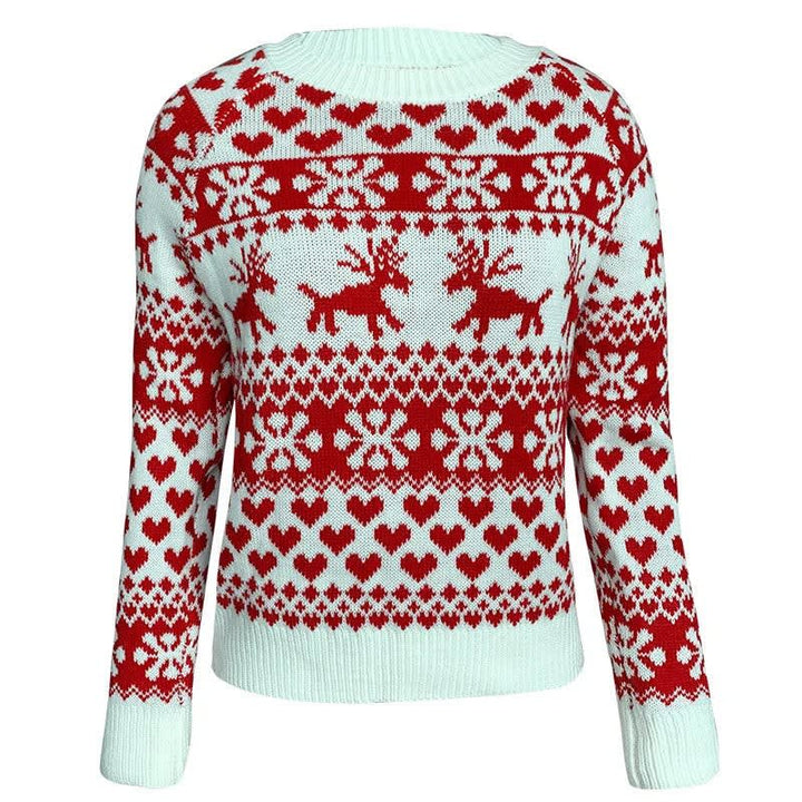 Lisa | Relaxed Reindeer Fair Isle Christmas Sweater Women