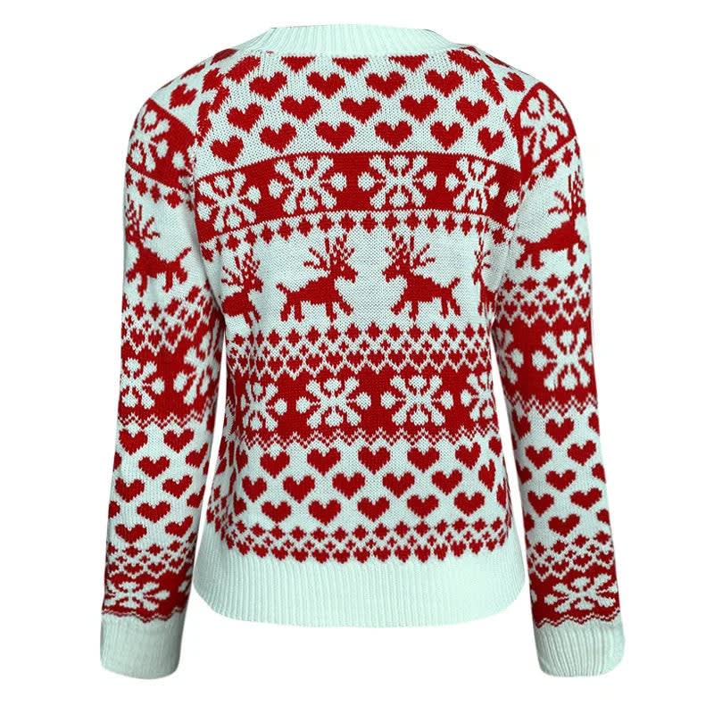 Lisa | Relaxed Reindeer Fair Isle Christmas Sweater Women