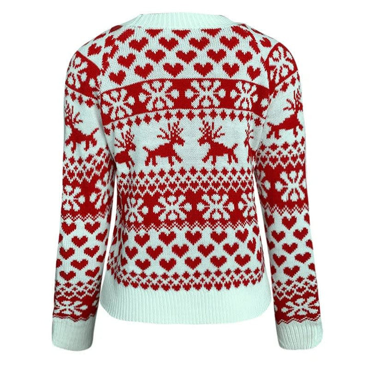 Lisa | Relaxed Reindeer Fair Isle Christmas Sweater Women