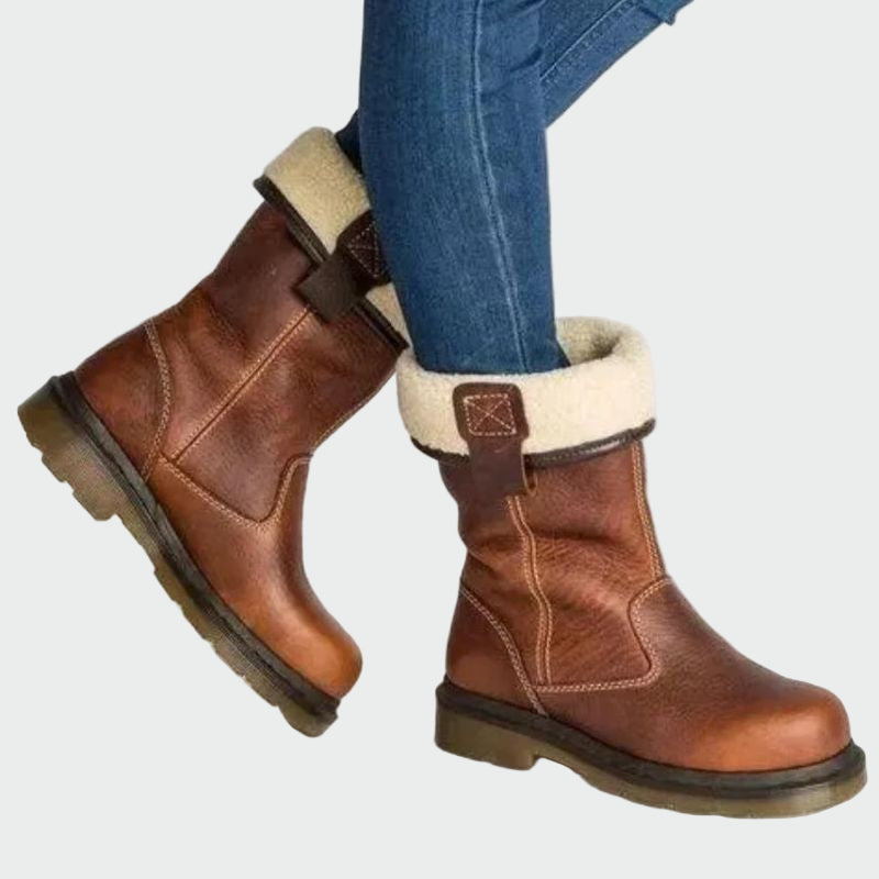 Lisa | Sophisticated Fleece-Trim Winter Boots for Women