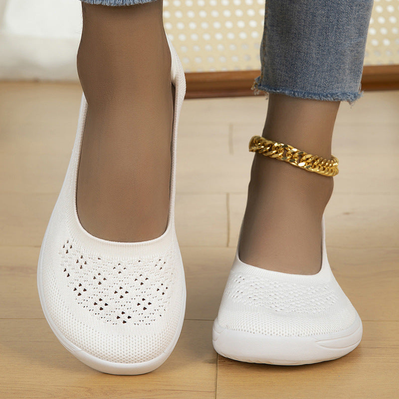 Lori | Chic Breathable Knit Slip-On Slippers